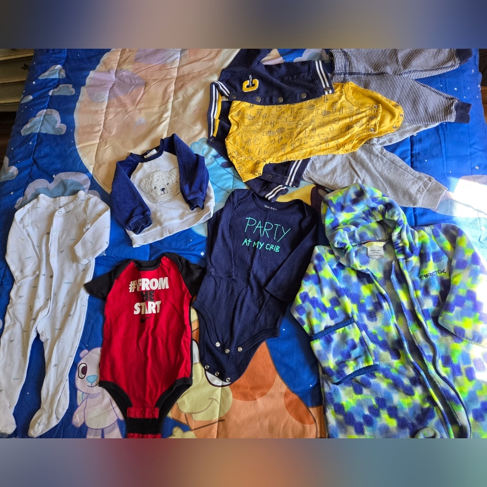 Lot of boys 9m Clothing from Carter's, Nike, Okie Dokie, Little Me, Arctix